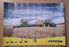 Wywrotka Joskin+ ciągnik John Deere + kombajn zbożowy - plakat 59x42 cm -składany DIN A4