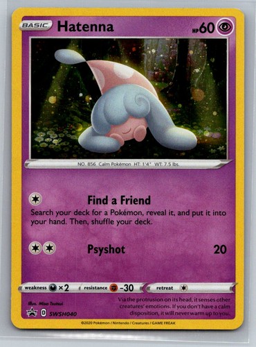 Hatenna SWSH040 NM Holo P Sword & Shield Promo Pokemon