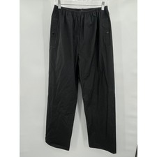 Columbia Men's Black Rain Pants Vinyl Elastic Waist Size M