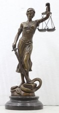 Bronze Statue Lady Justice / Scales of Justice - Gift for Legal Profession 28cm