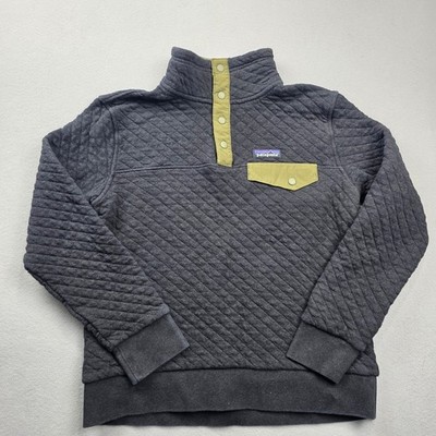 Patagonia Mens S Organic Cotton Quilt Snap-T Pullover Forge Grey 25371