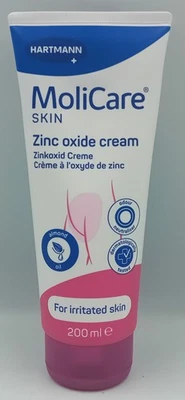 MoliCare Skin Zinc Oxide Cream 200ml | Protective Barrier, Soothing Care