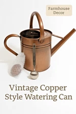 Vintage Style Copper Metal Watering Can Decorative Garden Farmhouse Home Decor