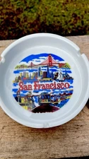 VTG SAN FRANCISCO ASHTRAY 3 Slot 5 Inches Wide Ceramic  Beautiful! EUC