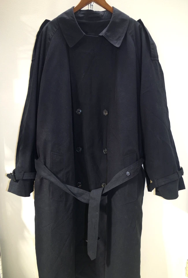 T6 NWOT Pierre Cardin Black Trench Coat w Quilted Zip Out Lining Men's 48R - Image 4 of 4