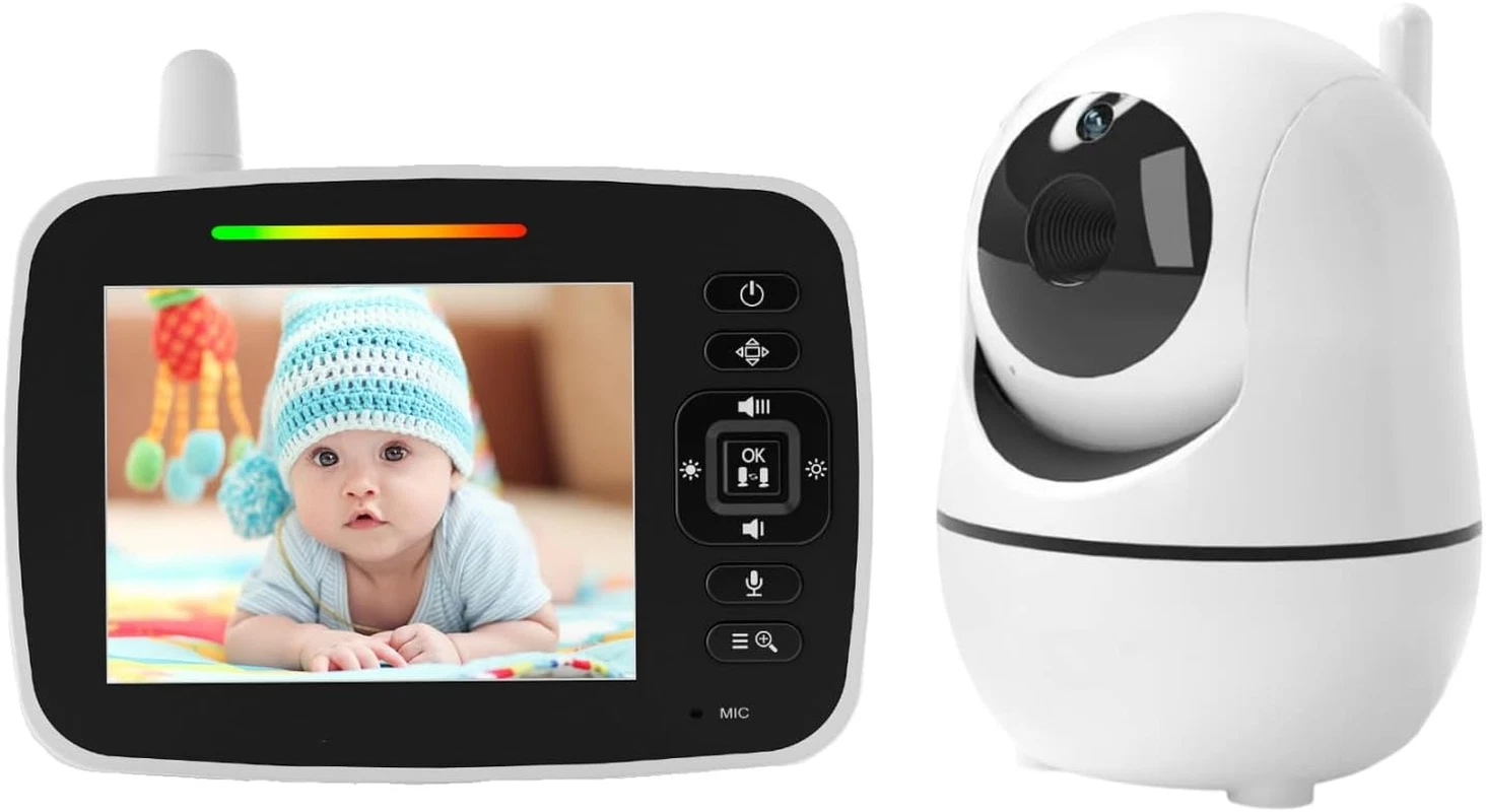 Baby Monitor - 3.5" Screen Video Baby Monitor with Camera and Audio - Remote Pan