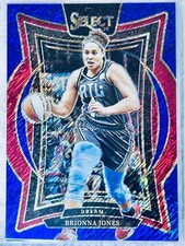 2025 WNBA Panini Select Blue Shimmer 🔵 BRIONNA JONES #18 SSP 6/7 RARE 🔥  NEW