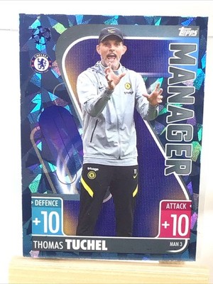 Topps Match Attax EXTRA 2021/22 2022 BLUE THOMAS TUCHEL MANAGER Card #MAN3
