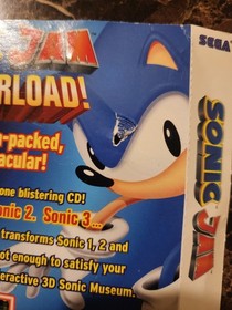 Sonic Jam Sega Saturn Authentic Back Cover Art Artwork OEM **NO GAME**