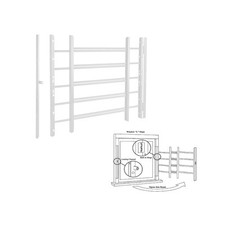 Grisham PP SPAG Window Security Bars with Quick-Release Egress, White, 5Bar ...