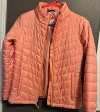 Columbia Girl Jacket Omni Heat Peach Coat Youth SizeM 10/12 gift Earrings/Hanger