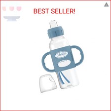 Dr. Brown's Milestones Narrow Sippy Bottle with 100 Silicone Handles,Easy-Grip