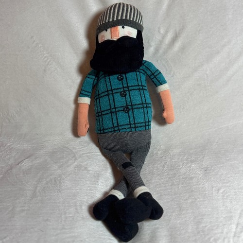 Pillowfort Lumberjack Pillow Buddy Target Plush Doll Beard Plaid Flannel Shirt