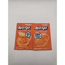2 Packets Vintage Kool Aid Drink Mix Orange Flavor - Sealed RARE 1980's