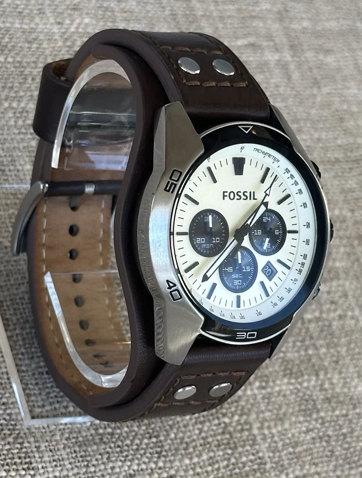 Fossil Mens' Coachman Chronograph Watch, Model CH2890, Leather Bund Strap - Image 3 of 4