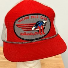 Vintage Halliburton Trucker Hat Red Snapback Million Mile Kalkaska Michigan Oil