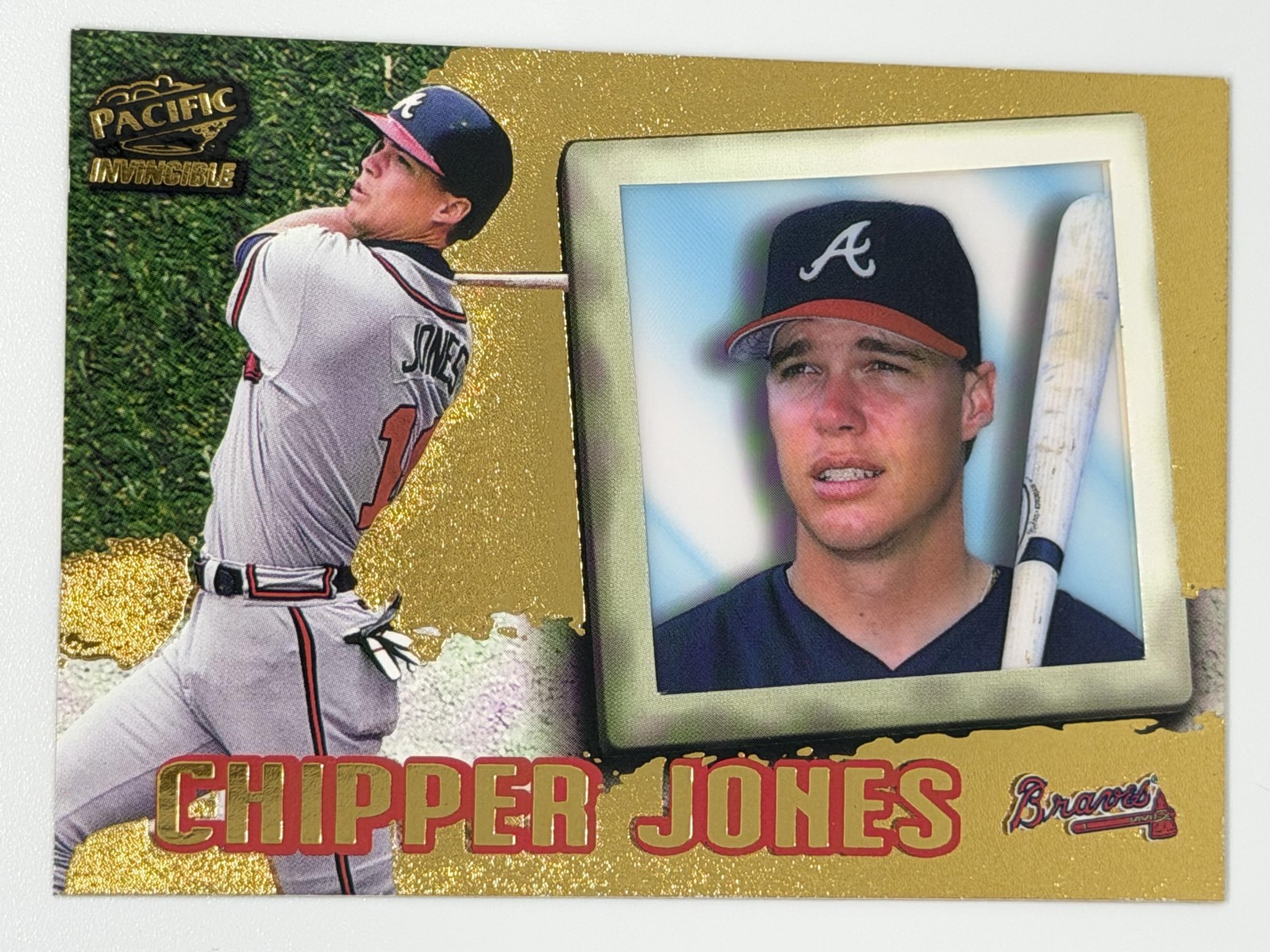 Chipper Jones 1998 Pacific Invincible #77 Atlanta Braves