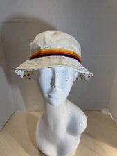 Aldi Gear 2024 Bucket Hat One Size White Orange Red Striped