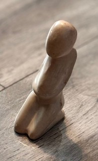 Stone Carved Pregnant Mother Sculpture Statue Minimalist Modern