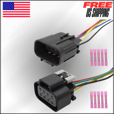 Male  Female Headlight Connector Plug Harness Pigtail 5 Pin For Chevy 14-16