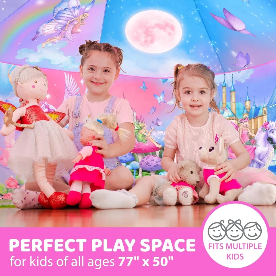 Aerodomo Encantado con Luces LED - Castillo Princesa Inflable para Niños de 3 años- Foto 3 de 4