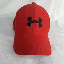 Under Armour Hat Cap Fitted Youth Medium Red ClassicFit