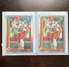 2025 Topps Chrome George Karlaftis Pulsar Refractor and Holo 2 Card Lot