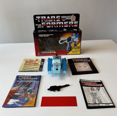 Blurr Vintage 1986 G1 Transformers Action Figure Complete w/ RARE BOX Hasbro