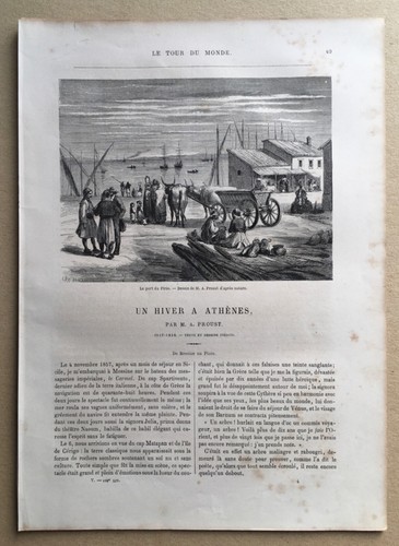 Original 1860's article, Athens, numerous frameable engravings!Greece - Picture 3 of 17