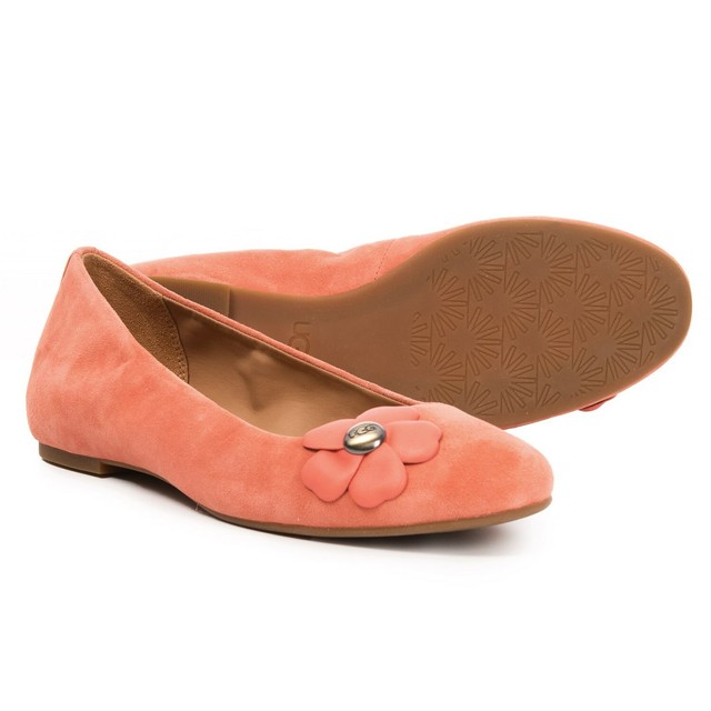 coral flat shoes