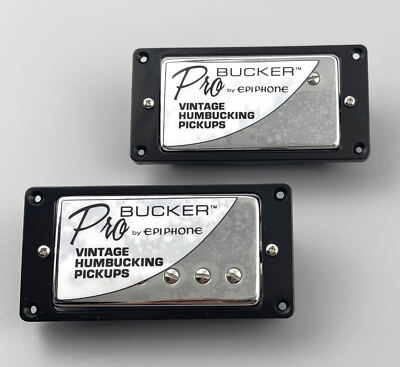 Epiphone ProBucker Humbucker Alnico 5 Chrome Pickup Set for LP&SG 5 Wire plug