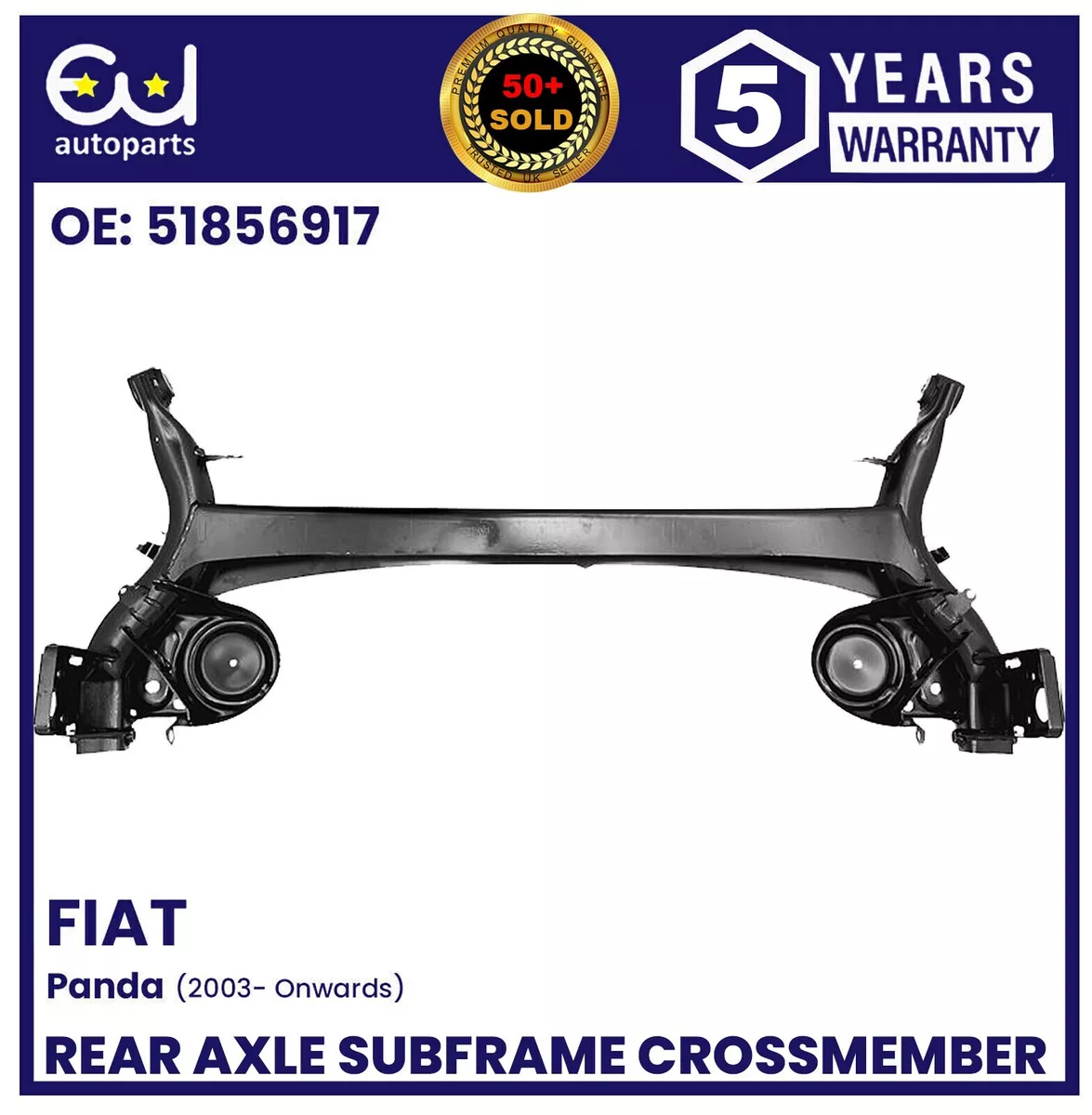 FOR FIAT PANDA 2003 2012 REAR SUBFRAME AXLE CROSSMEMBER 51856917