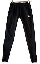 adidas Climacool Womens XS Black Stripe Athletic Pants Zip Ankle Workout Run Gym