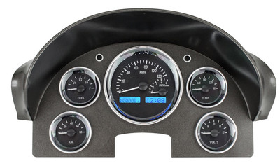Dakota Digital 1956 Ford Car Analog Gauge System Black Alloy Blue VHX-56F-K-B