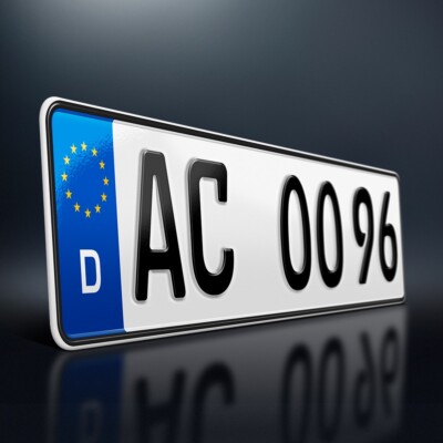 1 Kfz Kennzeichen | 470 x 110 mm | Nummernschild | Autoschild | DHL-Versand