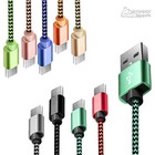 1M Metal Fiber USB Data Sync Charger Cable For Htc Desire 510 530 One M9 M8 M7