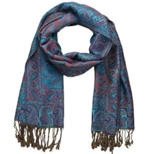 Women's Woven Reversible Paisley Pashmina Shawl Wrap Scarf 80" x 27" Style 1 ...