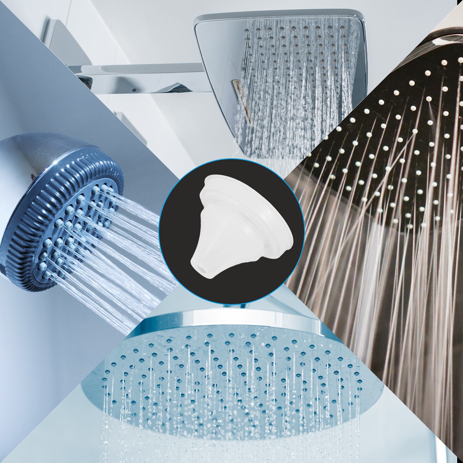 100pcs Silicone Shower Head Replacement Nozzles Fit 5mm Hole White eBay