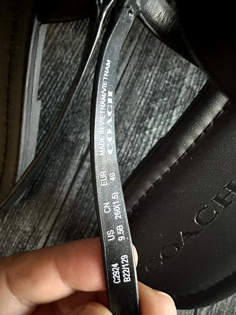 COACH サンダル バタフライ　6 1/2 B（23.5） Coach Jaci Logo T-strap Flat Sandals Slingback Women's 9.5B Black