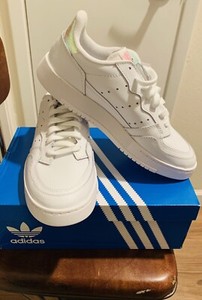 ADIDAS Supercourt J Sneakers White Rainbow Glitter EG8489 In Box Size 6.5  Women8 | eBay