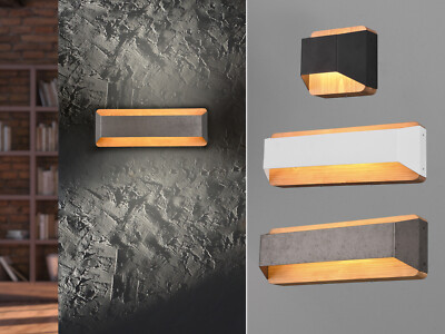 Wandleuchten oben unten im Industrial Style Holz Lampe für Eingangsbereich innen