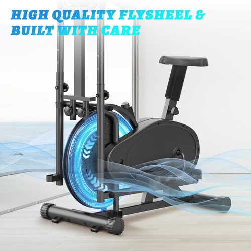 Elliptical Cross Trainer, 2 in 1 Cross Trainer Exercise Bike with Adjustable Sea - Picture 3 of 7