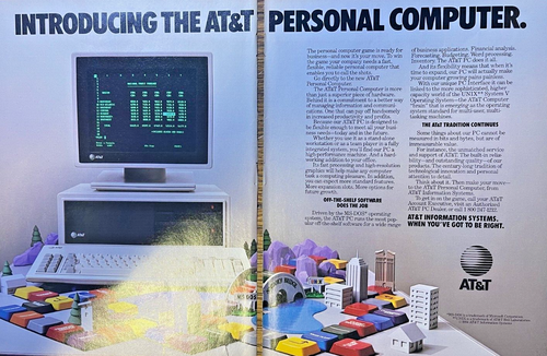 1984 Magazine Advertisement Introducing the AT & T Personal Computer | eBay