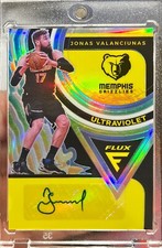 2020-21 Flux Jonas Valanciunas Ultra Violet Silver Prizm Auto Card