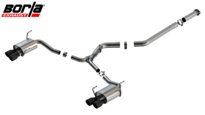 Borla S-Type Cat-Back Exhaust w/ 3.5'' Black Tips For 2022-2024 Subaru WRX 2.4L