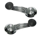 Chrome Door Window Crank Handle Pair Set for Pontiac Cadillac Chevy Olds Buick
