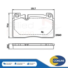 Fits Q5 A7 Macan 2.0 TDi 3.0 D 3.6 Brake Pads Set Front Allied Nippon