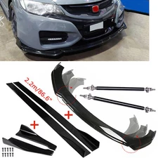 Front Rear Bumper Lip Spoiler Body Kit Splitter Side Skirt For Honda Civic Type