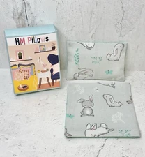 Dollhouse Miniatures 1:12 Bunnies Polka Dot Bedding Set Reversibe Pillow Blanket