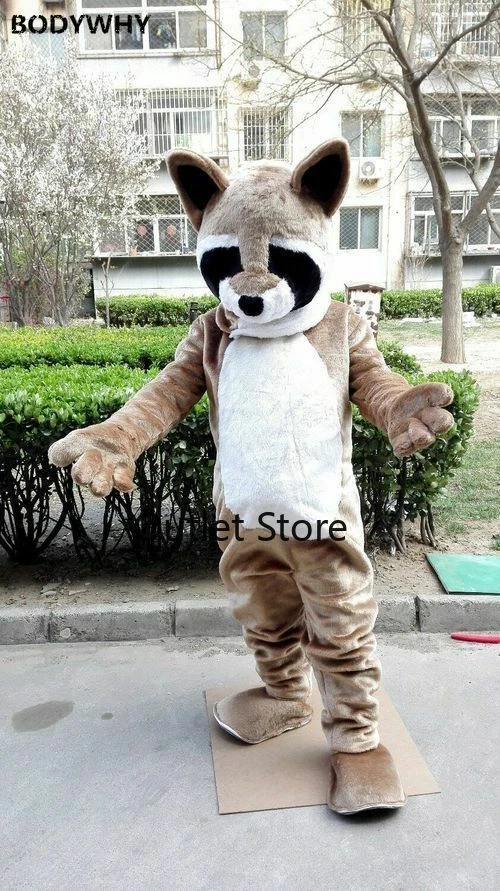 Raccoon Fursuit Mascot Costume Cosplay Party Dress Outfit Clothing  Carnival - Image 2 of 3